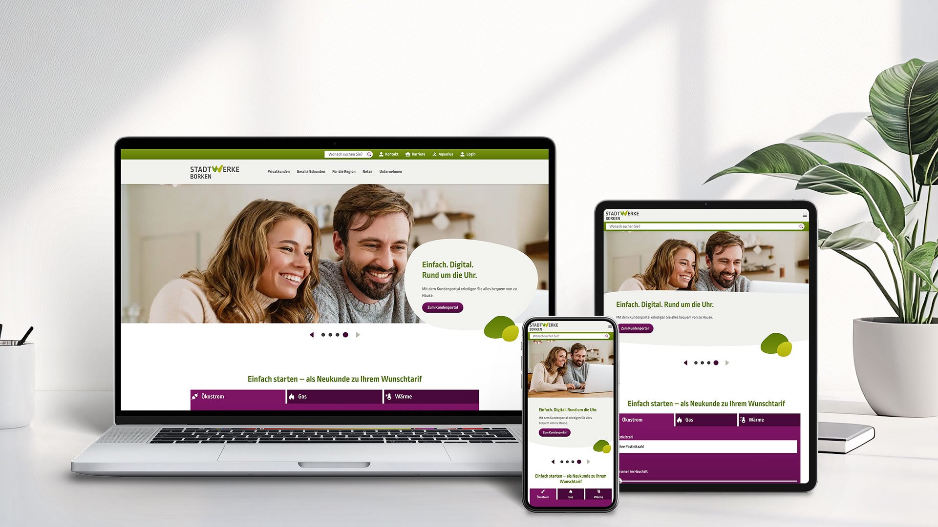 Responsive Design des Stadtwerke Borken Relaunches